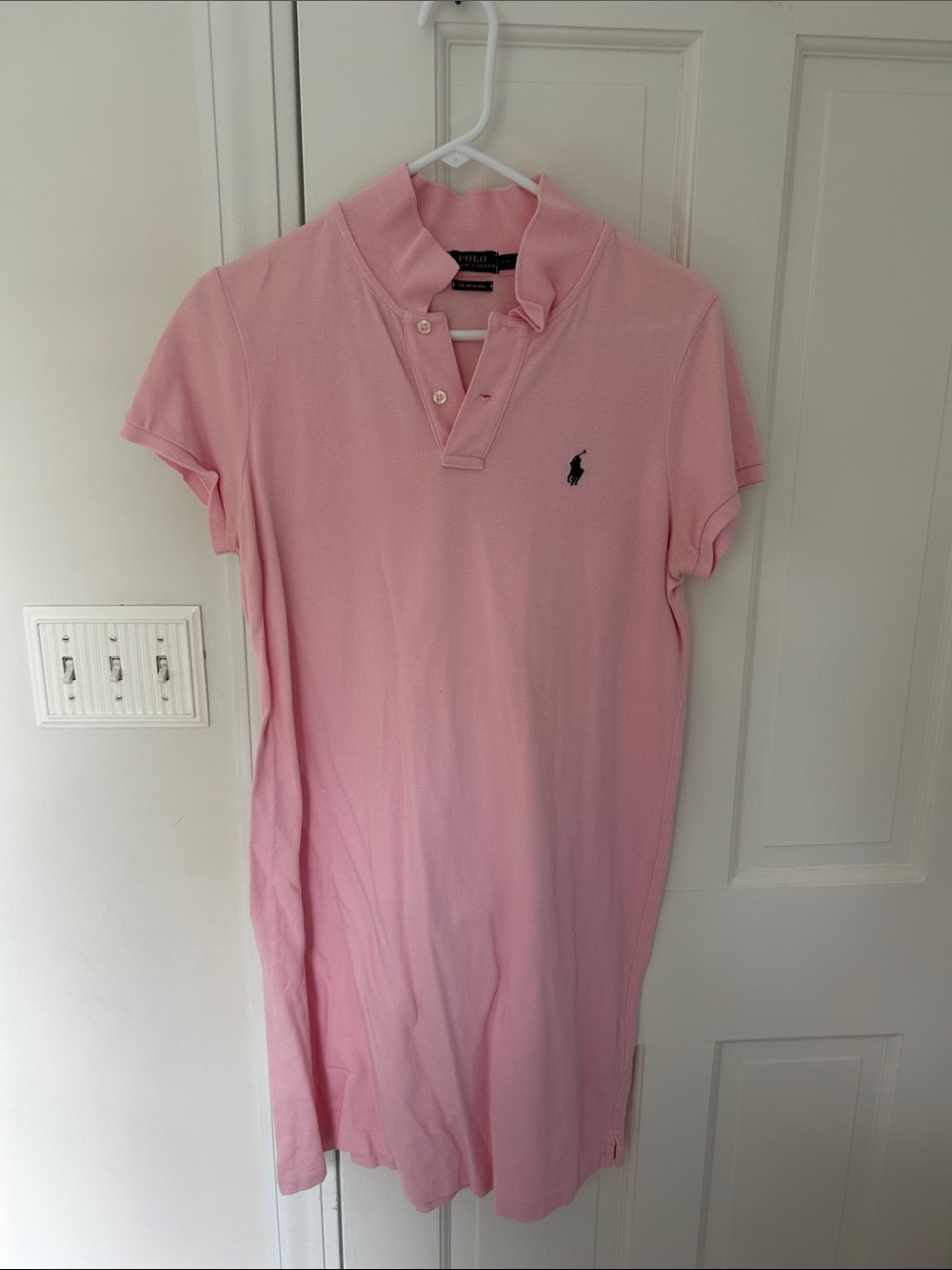 Polo by Ralph Lauren Light Pink Short-Sleeve Polo Dress with Navy Logo